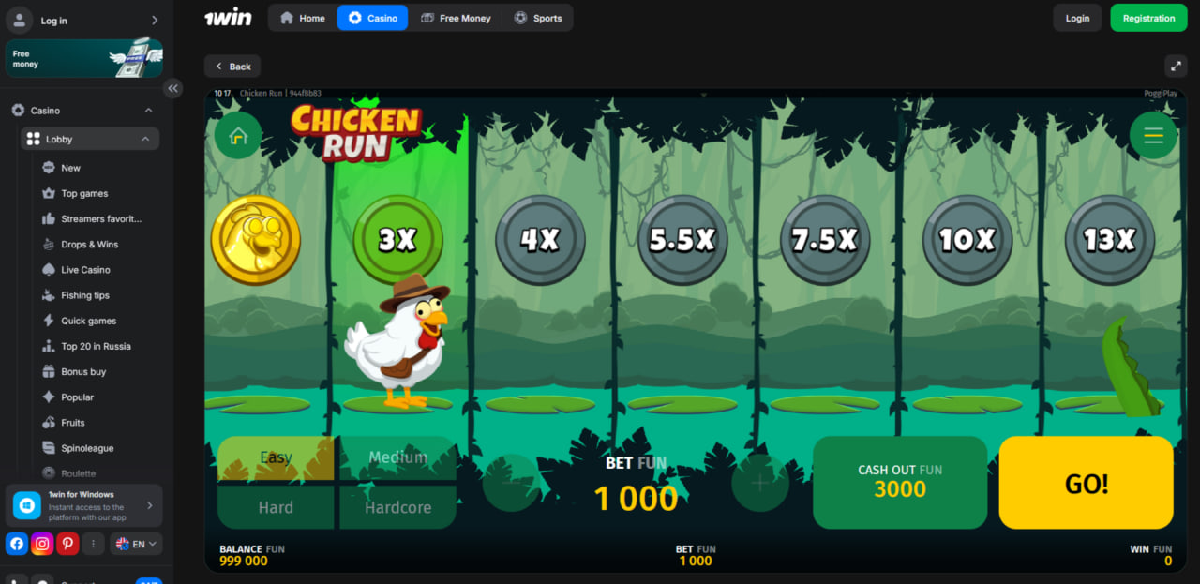 Versão Chicken Run demo