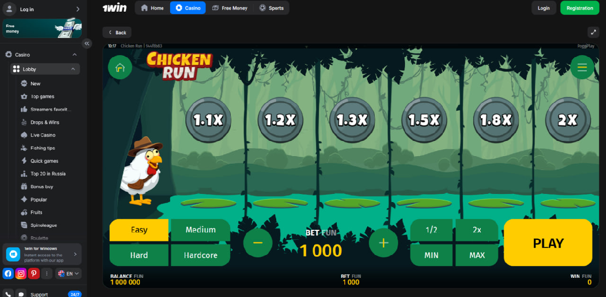 Chicken Run online: estratégia e ritmo de jogo