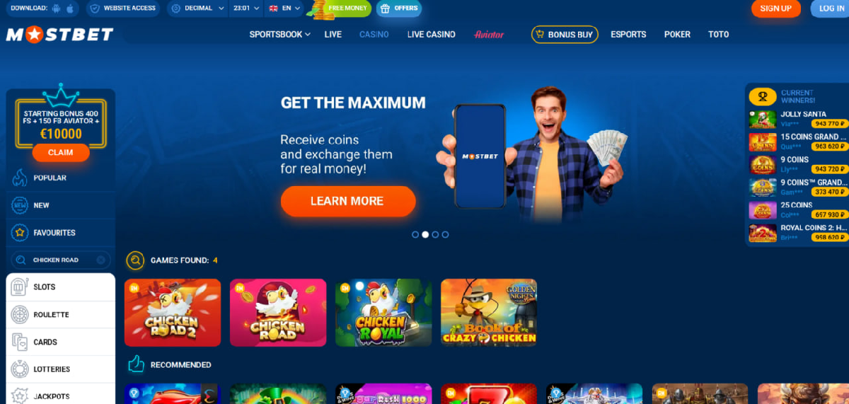 Como encontrar o Chicken Road no Mostbet