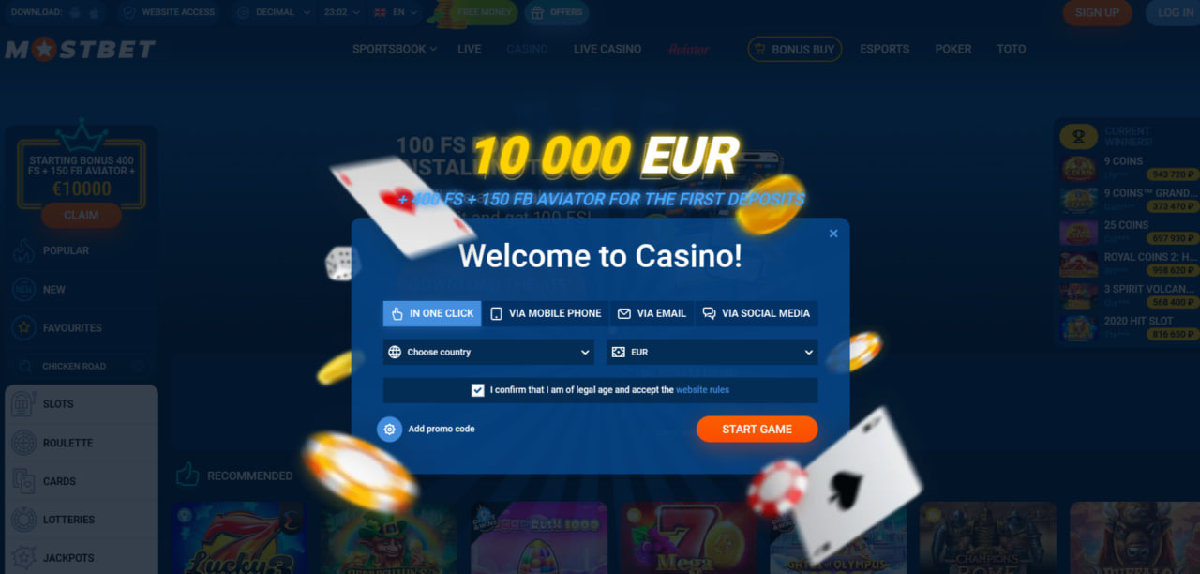 Bônus para jogar Chicken Road no Mostbet