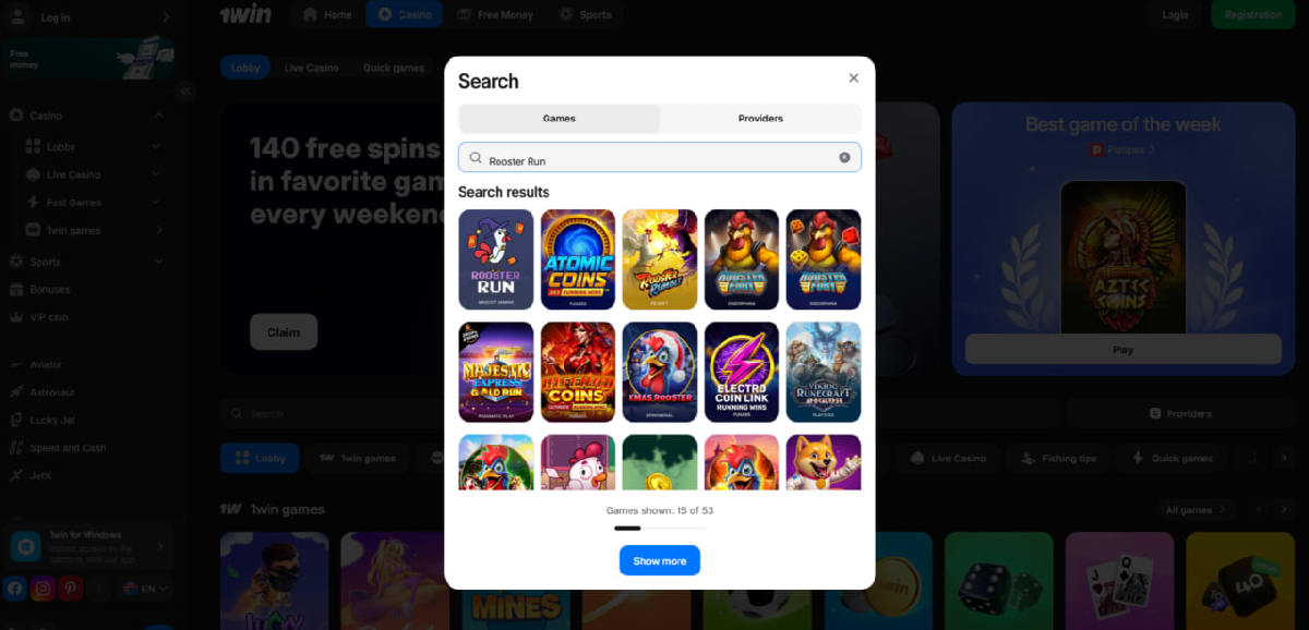 Depósitos e retiradas no 1win ao jogar Chicken Road