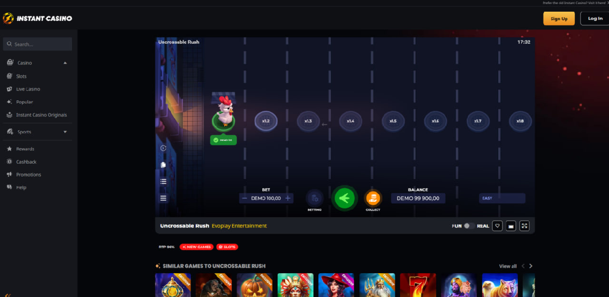 Depósitos e retiradas instantâneas no Instant Casino com Giropay e Bitcoin