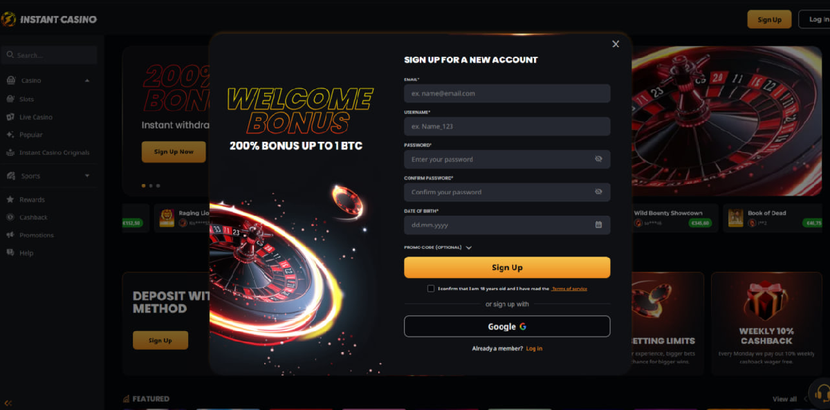 Recursos do Instant Casino para jogos crash com bônus e pagamentos rápidos